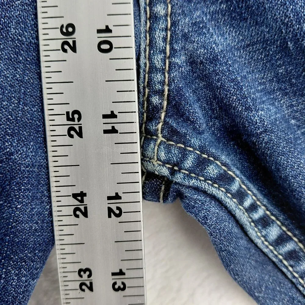 Cinch Ian Jeans Mens 38x34 White Label Blue Denim Straight Leg Distressed Grunge